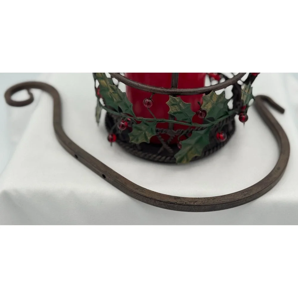 Partylite P9905 Holly Lites Hanging Candle Holder - NEW open Box W/Free Candle